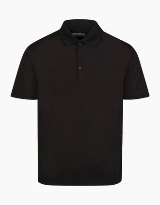 Regatta Mens Regatta Professional Mens Moisture Wicking Polo Shirt - Black - Size: 34