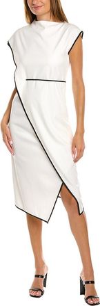 Gracia Cap Sleeve Asymmetrical Tie Wrap Dress