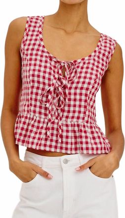 Rails Jonah Cropped Sleeveless Top In Picnic Check