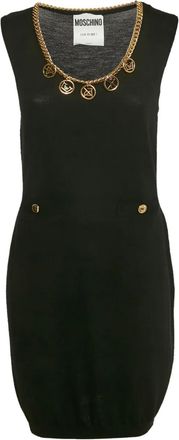 Moschino embellished-neckline mini Dress - Black