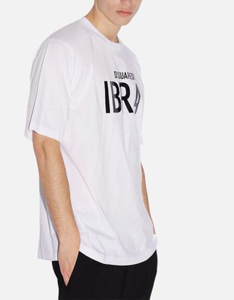 Dsquared2 Mens DSQUARED2 Mens T Shirts Shorts Sleeve Crew Neck Graphic Print Casual Cotton New - White - Size: 44
