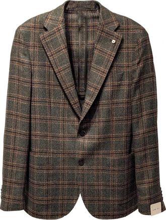 L.B.M. 1911 Wool and Cashmere Blazer - Heren - Blazers - Veelkleurig - 2XL - Wol - Jassen