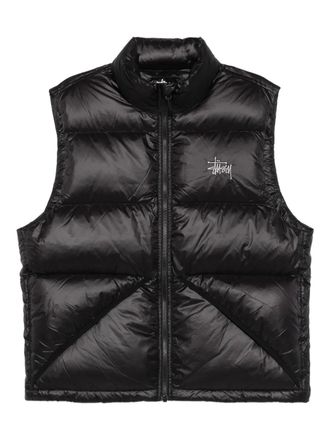 Stüssy Gilet imbottito con zip - Nero