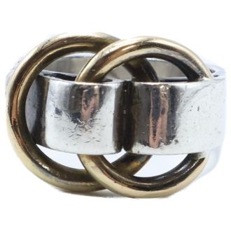 Herm&egrave;s Silver Silver 925 Band Ring (Pre-Owned)