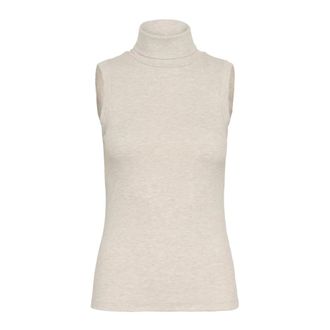 Inwear Top de Cuello Alto Melange - Tops - Mujer - Beige - 2XL