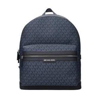 Michael Kors Backpacks, male, Blue, Size: ONE SIZE Fabric Backpack with Multiple Compartments