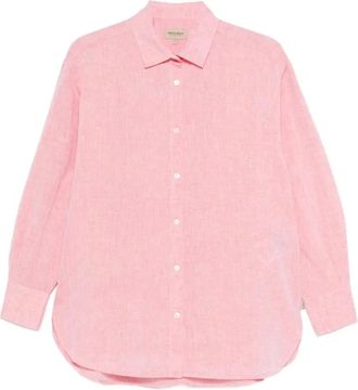Woolrich Overhemden, Dames, Rood, M, Katoen, Boyfriend Shirt