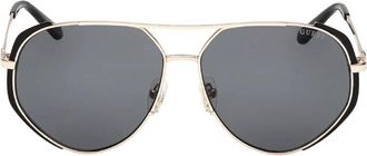 Guess Smoke Pilot Ladies Sunglasses GU00219 02A 59