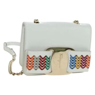 Ferragamo Pre-owned Cross Body Bags, female, White, Size: ONE SIZE Pre-owned Shoulder Bag