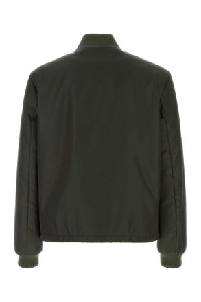 Prada Mens Bottle Green Nylon Bomber Jacket Mimetico Giubbini