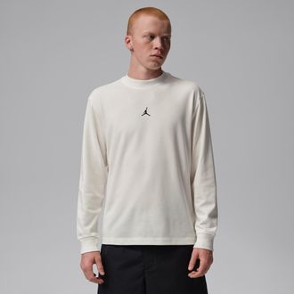 Nike Jordan Mens Jordan Sport Dri-FIT Golf Long-Sleeve Mock Neck Sweatshirt in White | IF2934-133