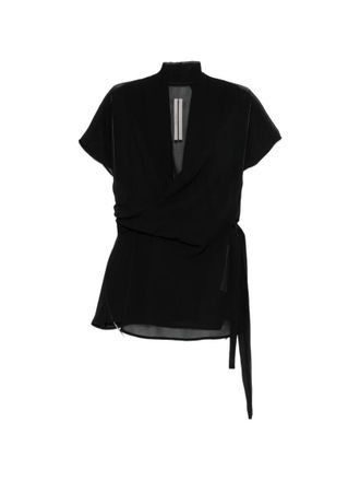 Rick Owens Black V Neck Top