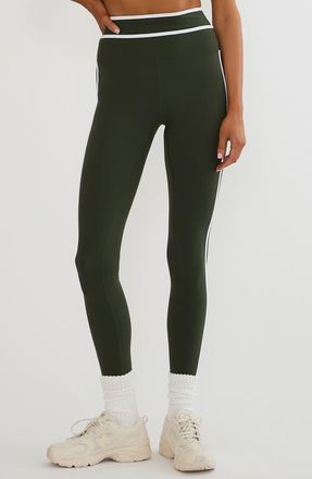 Beach Riot Solara Side Stripe Leggings in Shaded Spruce at Nordstrom, Size X-Small