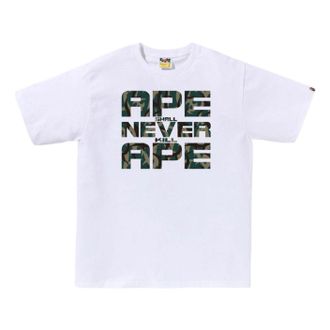 A Bathing Ape Trial Camo Asnka T-Shirt White Green 1L30-110-036-WHTGRN