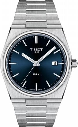 Tissot Mens Stainless Steel Prx 40Mm Watch In Blue
