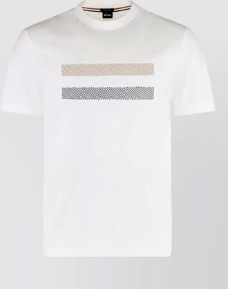 HUGO BOSS cotton crew neck t shirt striped design
