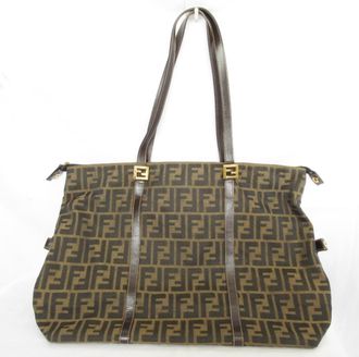 Fendi Black Brown Tote Bag (Pre-Owned)