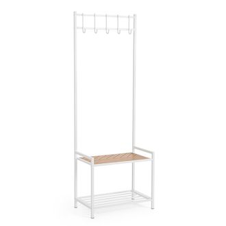 BIZZOTTO Haldor 2-tier coat rack 5g white-natural h180