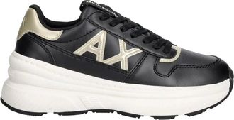 A|X Armani Exchange Zapatillas con detalles met&aacute;licos y suela de goma - Shoes - Mujer - Negro - 38 EU