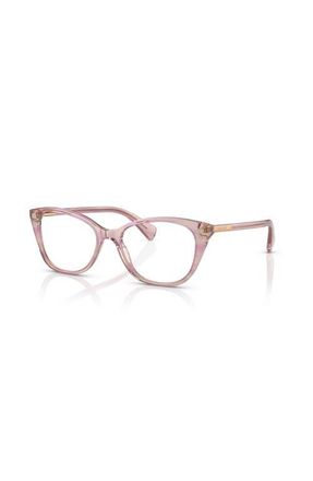 Ralph Lauren 53mm Rectangle optical glasses in Pink at Nordstrom