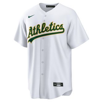 Nike Esteury Ruiz Athletics Nike Mens MLB Replica Jersey in White | T770FZWHFZ7-0Z9