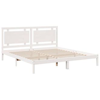 Berkfield Home Decorative Extra Long Bed Frame without Mattress&not;White 200x220 c in White