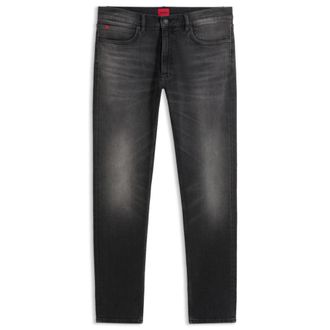 HUGO BOSS Slim-fit jeans in washed black stretch denim
