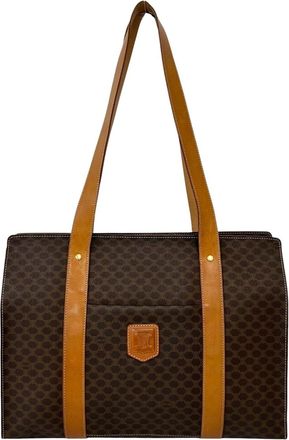 Celine Brown Leather Pvc Shoulder Bag Tote Bag (Pre-Owned)