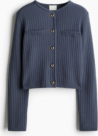 H&M Cardigan mit Perlmuster - Blue