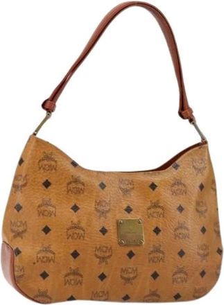 MCM Pre-owned Shoulder Bags, female, Brown, Size: ONE SIZE Pre-owned Plastic Shoulder Bag