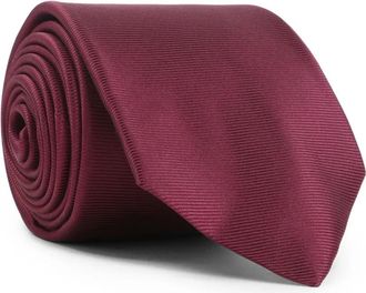 Kiton Cravatta in seta a coste - Rosso