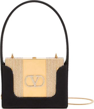 Valentino Garavani Clutch Minaumorphe con cristalli - Oro