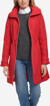 Cole Haan Womens Packable Rain Jacket - Red Size Large