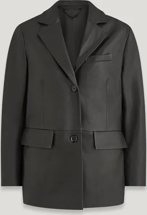 Belstaff Belstaff Foil Blazer Womens Nappa Leather Black Size UK 16