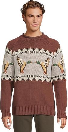 L.L.Bean Signature Organic Cotton Rollneck Sweater Fair Isle Mens Clothing Currant Mallard : 3XL