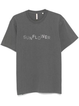 Sunflower logo-print T-shirt - men - Cotton - S - Grey