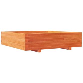 Berkfield Home Garden Planter Wax Brown 100x100x26.5 cm Solid Wood Pine