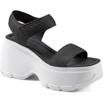 Hunter Abel Platform Sandal in Black at Nordstrom Rack, Size 10