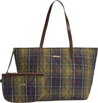 Barbour Wetherham Quilted Tartan Tote Bag - Dames - Shoppers - Veelkleurig - ONE Size - Polyester - Tassen