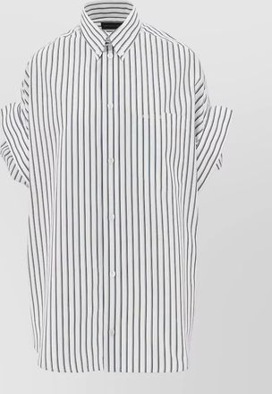 Balenciaga striped cotton loose-fit short-sleeve shirt