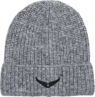 Zadig&Voltaire Accessoires, Dames, Grijs, ONE Size, Beanie X60499