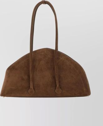 Federico Cina suede shoulder bag long handles