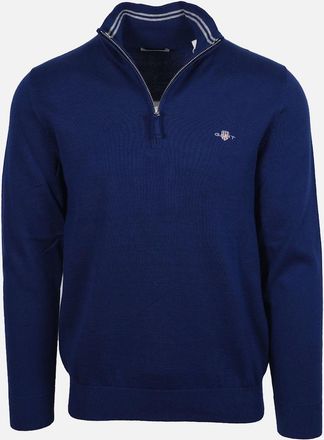 GANT Mens GANT CLASSIC COTTON HALF ZIP RICH NAVY - Size: 44