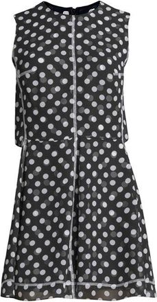 McQ by Alexander McQueen Sleeveless Polka-Dot Popover Dress Size S