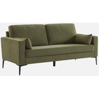 Sweeek Sofá de pana con patas de metal de 3 plazas