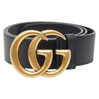 Gucci Pre-owned Vintage Leather Belt - female - Gucci Vintage - Vintage Belts - Black - ONE SIZE - Pre-owned