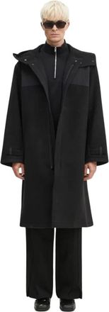 Yohji Yamamoto Mellton Jas - Heren - Mantel - Zwart - M - Katoen - Jassen