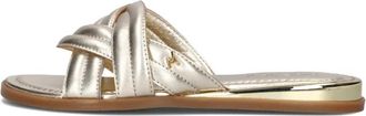 Mexx Twisted Gold Slippers Natalya - Dames - Sandalen - Geel - 37 EU - Leer - Schoenen