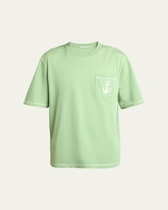 Moncler Mens Anchor Cotton Pocket T-Shirt