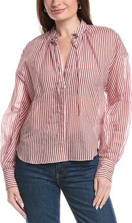 Brunello Cucinelli Tie Neck Silk-Blend Blouse